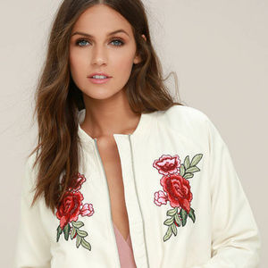 Jack by BB Dakota Embroidered Bomber Jacket Large